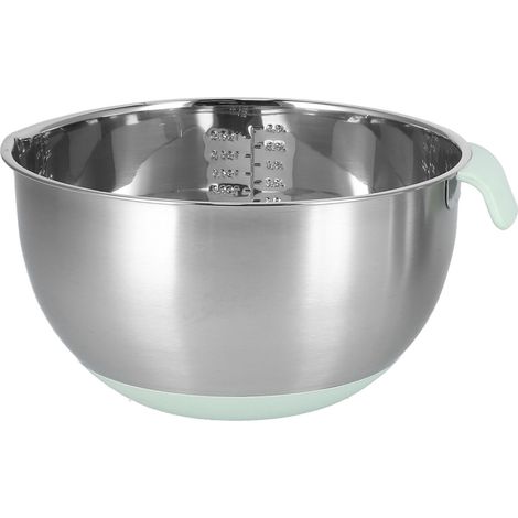 Bol À Fouetter - Acier Inoxydable 24 Cm - Poignée En Silicone - Pour Préparation Cuisine Et Pâtisserie - 1 Pièce (1/5)