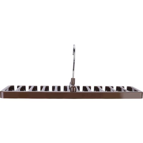Porte-cravates multifonction rotatif avec crochets pour ceintures, organiseur de rangement pour placard, couleur marron (1/5)