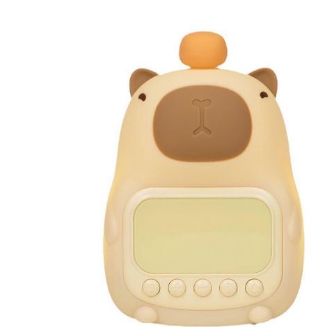 Réveil Capybara avec LED à motif dessin animé, rechargeable et numérique, pour table de nuit (1/5)