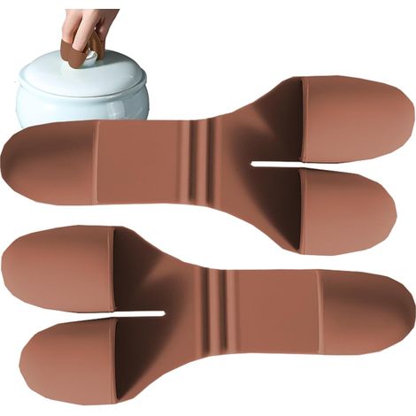 Gants de Cuisine Protecteurs - Mini Mitaines de Cuisine en Silicone pour Four à Pincer - Gants Doigts Anti-Dérapant, De Pincement Résistants Chaleur Porte-Pot pour Friture Cuisson (1/5)
