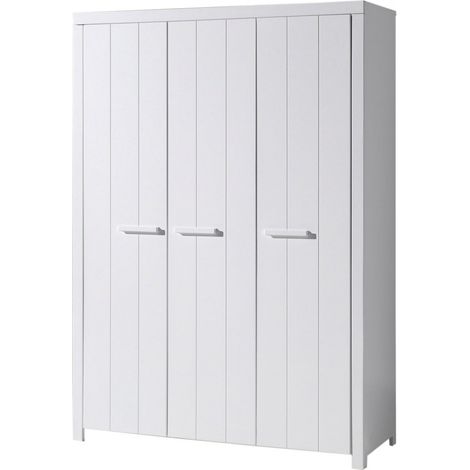 GASTON - Armoire 3 Portes Laqué Blanc (1/3)