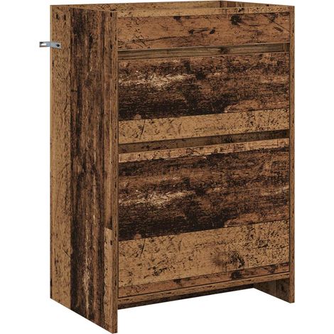 Mobiletto da Bagno Sotto Lavabo Legno antico 56 x 37,5 x 81 cm vidaXL