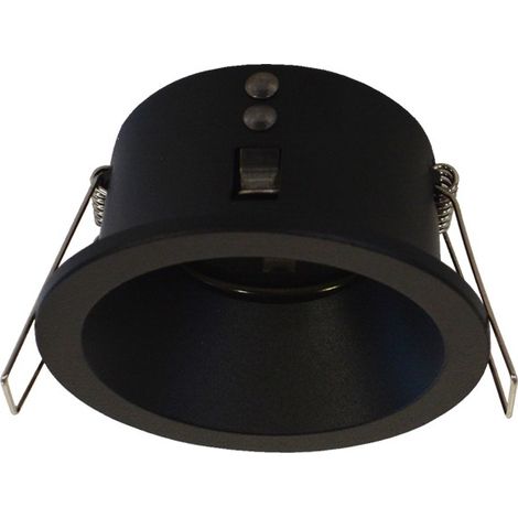 Support de spot BBC Rond Basse Luminance noir Ø85mm IP65 Miidex Lighting®