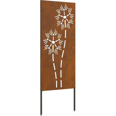 vidaXL Pantalla de Privacidad para Jardín Calado Oxidado 50 x 140 cm (1/2)