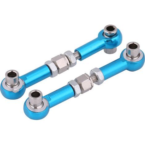 Tige de direction en alliage d'aluminium usinée CNC pour voiture RC, pièces de rechange et amélioration (argent) (1/5)