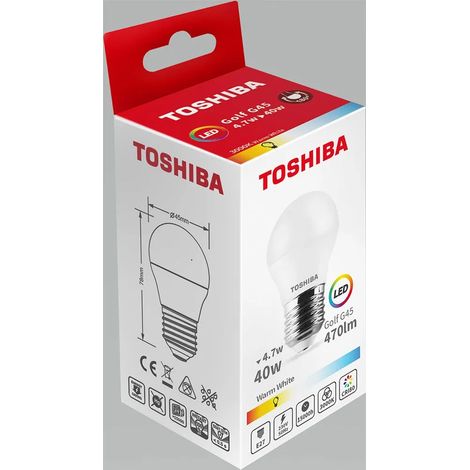 Bombilla led toshiba g45 e27 4.7w 3000k ULT.UDS
