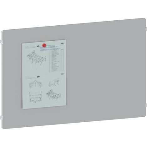 PROVOST - Panneau plein gris mélaminé Provost - 90x90 cm - Pour affichage de procédures ou plans avec aimants