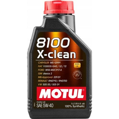 Aceite motul 5W40 1l 8100 X-clean C3 / SN / LL0 (1/4)
