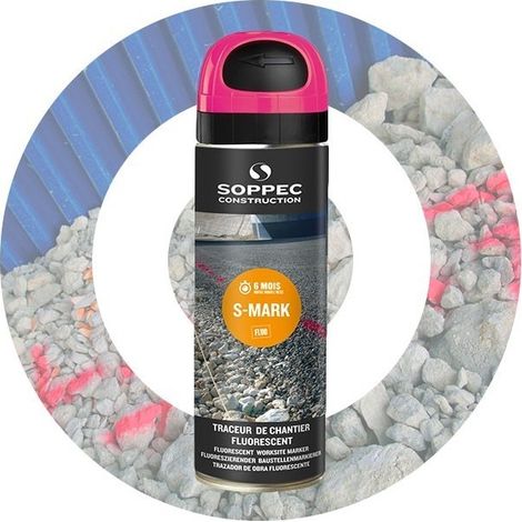 Sprühdose - Baustellenmarkierer SOPPEC neonpink s mark 3-6 Monate - 141925