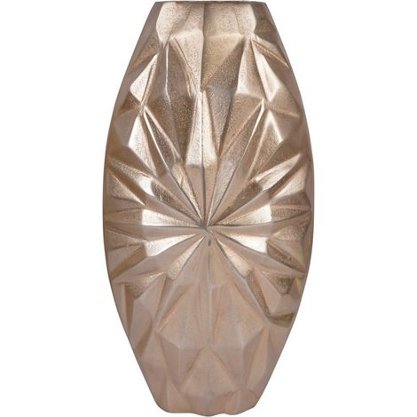 Hatton Cast Aluminium Vase - L9 x W20 x H40.5 cm - Champagne Gold