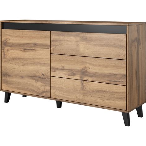 NORD 138 cm cassettiera in rovere wotan + antracite