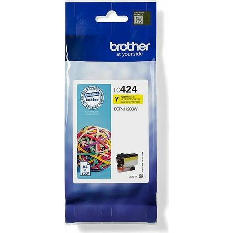 Brother LC-424Y cartuccia d'inchiostro 1 pz Originale Giallo (1/4)