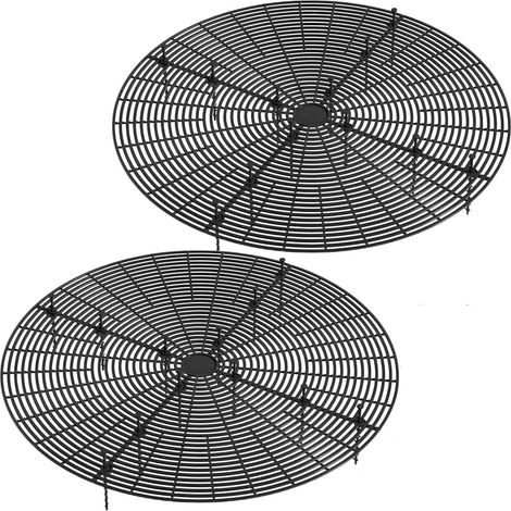 Lot de 2 grands filets à fleurs découpables avec support profond, couvercle de pot, adaptés aux animaux domestiques, 52 cm (noir)