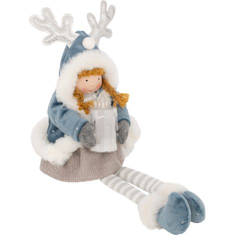 Déco Lumineuse Fée bleue LED Blanc chaud H 41 cm - Feeric Christmas (1/4)