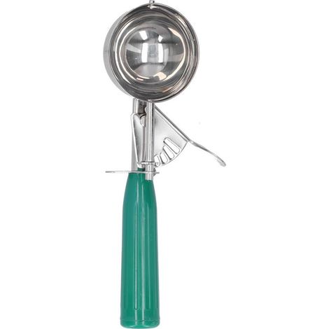 Cuillère à glace portable avec manche en plastique pour cuisine maison et restaurant - Vert (1/5)