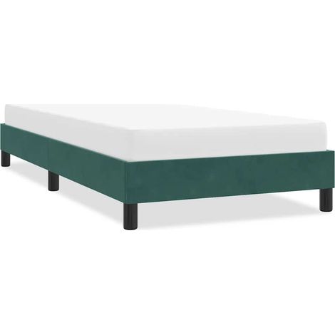 Cadre de lit sans matelas-Structure de lit vert foncé 100x220 cm velours (1/5)