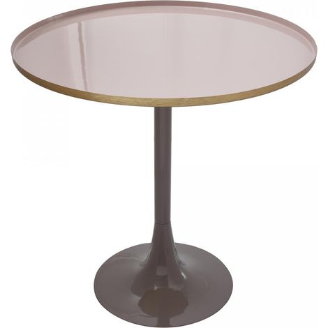 Table basse EXA 51x51 cm rose en fer (1/5)