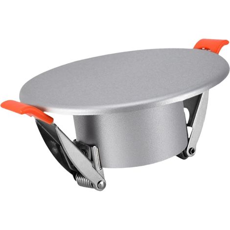 Ceiling Hole Cover Plate with Buckle, Round Downlight Hole Cap DIY Lightweight Recessed Light Trim Strip, Downlight Hole Trim Strip for Home Office, 50 to 85mm Hole, Sliver