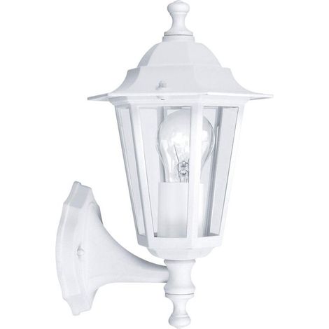 Laterna-applique D'extérieur Montante Métal & Verre H32cm Blanc Eglo (1/5)
