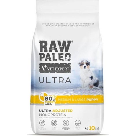 VetExpert Raw Paleo Ultra Truthahn M&L Welpenfutter 10 kg (1/5)