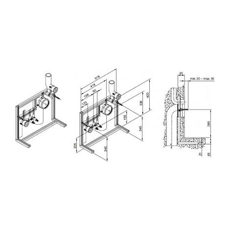 Ideal Standard T653367 Staffa per Twin, Cromo (1/2)