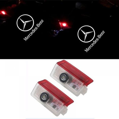 Repuestos FOREHILL compatibles con Mercedes-Benz Clase E, Clase C, Clase S, GLA, iluminación de entrada Brabus, lámpara de proyección láser con logotipo y decodificación de puerta de coche modificado (1/5)