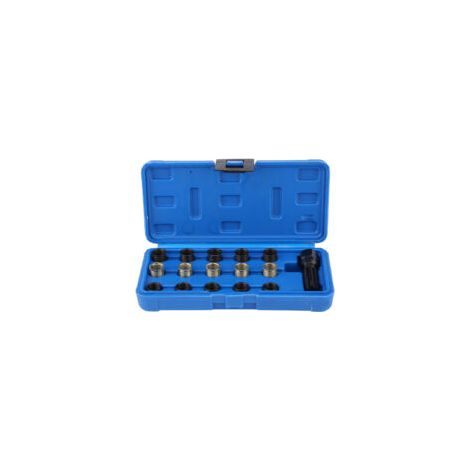 Kit de réparation de filetage de bougie d'allumage 16 outils Acier trempé M14 x 1,25mm et M16 x 1,25mm Boîtier de transport inclus (1/5)