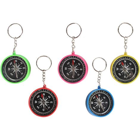 Mini-boussoles pour enfants, porte-clés multicolores et tendance pour les parents. (1/4)