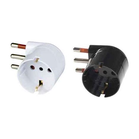 ADATTATORE SALVASPAZIO 90  ° SCHUKO 16A ROSI 2P+T - prese 10 2P+T Col. Bianco - ROSI