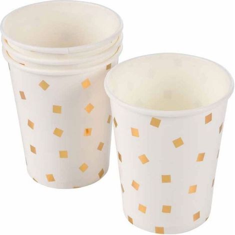 Set de 6 gobelets en papier Gold