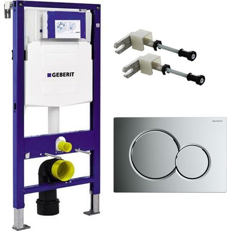 Geberit Duofix 1.12m WC Toilet Frame UP320 Cistern + SIGMA01 Chrome Plate