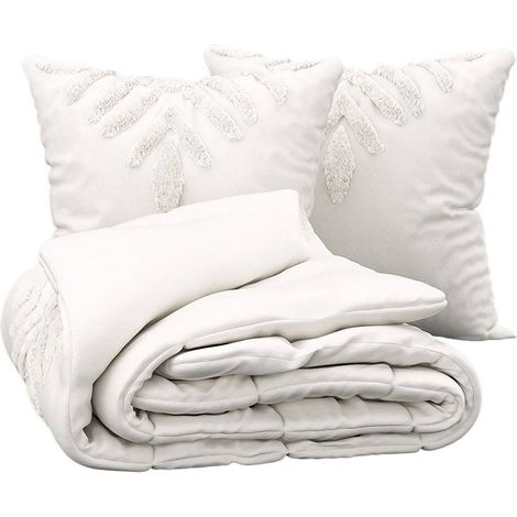 Set di biancheria da letto inuit dreams coton white ivory 240x220cm - Atmosphera créateur d'intérieur (1/2)