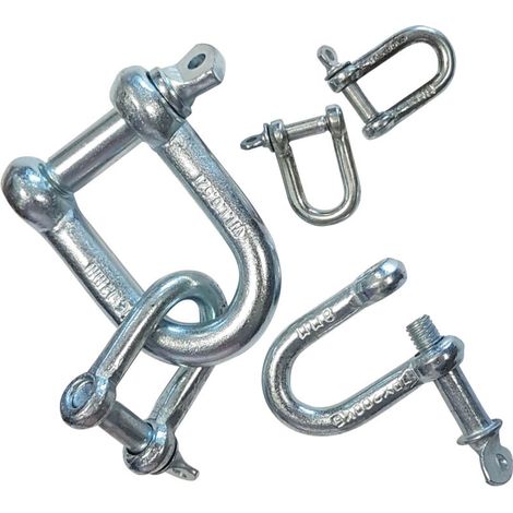 Manilles droites en acier zingue - dtail : 14 mm (1/3)