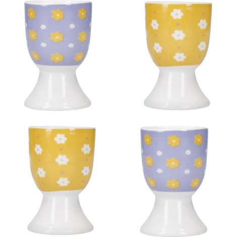 KitchenCraft Juego de 4 hueveras, porcelana