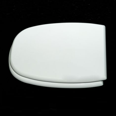 Mod Abattant WC carre' en bois laque' e'poxy et charnie'res en laiton chrome' Abattant WC blanc 35,5x42,7 cm