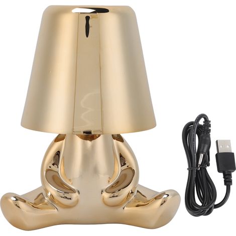 Lampe de Chevet LED 3 Couleurs, Variation d'Intensité Tactile, Rechargeable USB, Lumière d'Ambiance