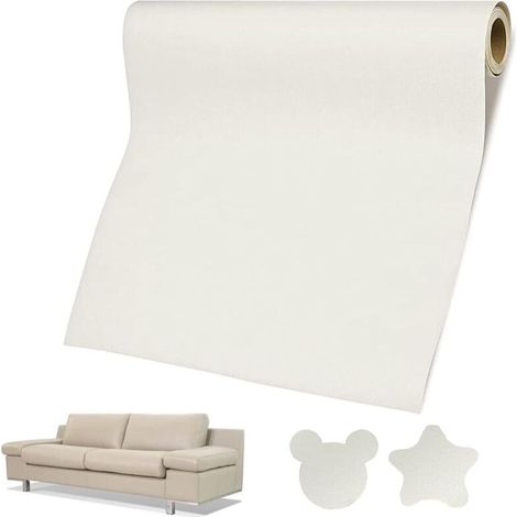 Rapanda – Housse de canapé en cuir synthétique PU 50 x 137 cm – Patch auto-adhésif beige pour réparation canapés et sièges de voiture (1/5)