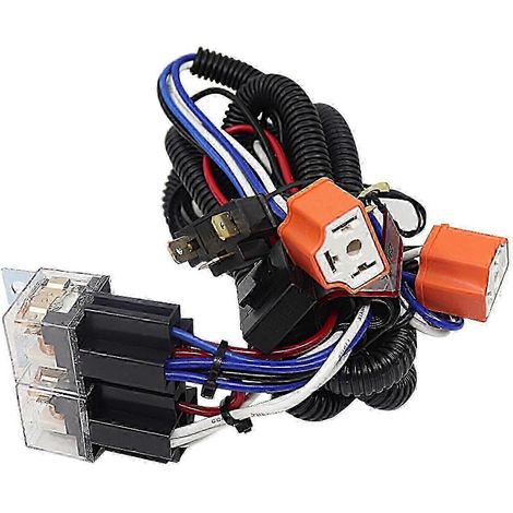 H4-LED-Scheinwerfer-Lichtleisten-Kabelbaum-Relais-Kabelsatz für Autos - Yvan Orange 12 V (1/4)