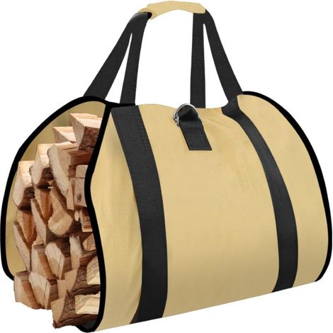 Toile cirée robuste pour bois de chauffage, grands sacs fourre-tout à bûches, sacs fourre-tout pour bois de chauffage avec poignées pour un transport facile (1/5)
