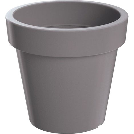 Maceta LEXO ROUND 212L., dimensiones (mm) 800x800x740, color Gris piedra