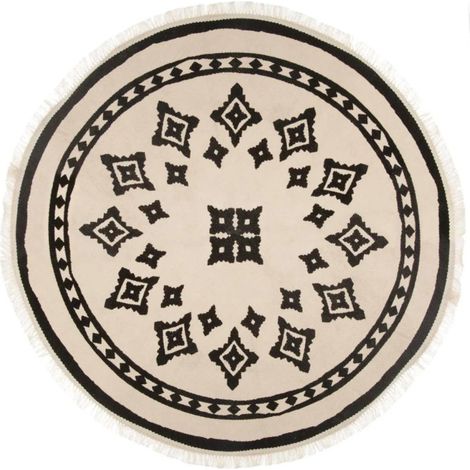Tapis de Salon "Nomade" 90cm Beige (1/5)