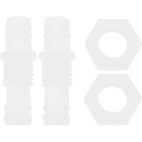 4 Pcs 10mm 10mm Double Ended Plastic Barbed Bulkhead Fitting 10-M14-10 with Seal for 10mm Inner Diameter Pipe (1/5)