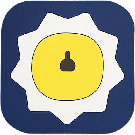 Dessous de plat isolant en PVC pour la cuisine, motif dessin animé, carré, épais, antidérapant, anti-brûlure, taille L (1/5)