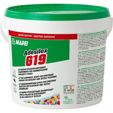 Adesivo epossipoliuretanico bicomponente pavimentazioni 5kg Mapei ADESILEX G19 (1/2)