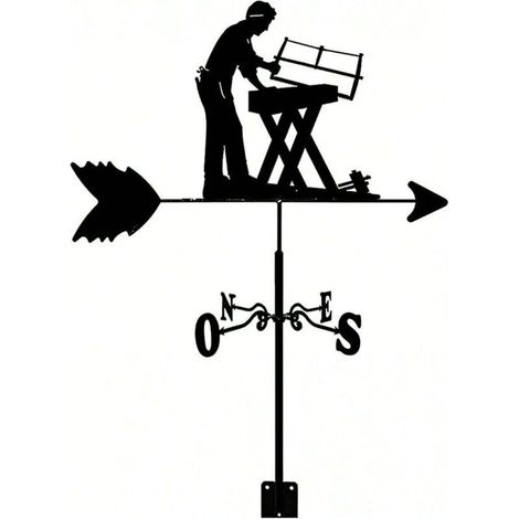 Girouette décorative pour le travail du bois, kit d'indicateur de direction du vent pour pelouse extérieure (1/5)