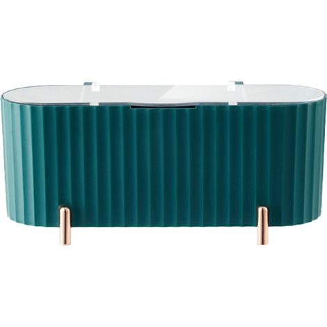 Boîte de rangement pour cosmétiques avec couvercle décoratif à charnière, adaptée pour ranger rouge à lèvres, gloss, blush, correcteur et petits bijoux (1/5)
