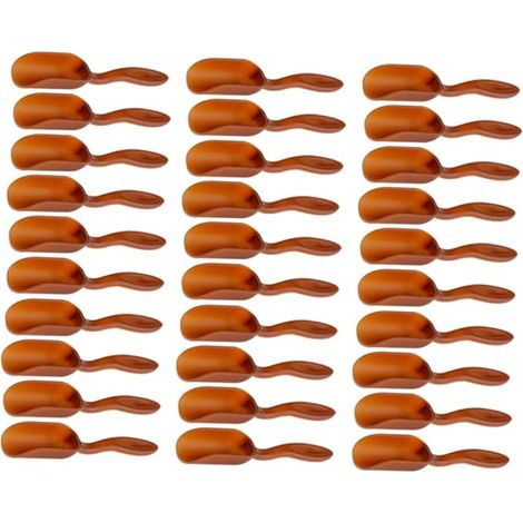 Lntyq Miniature 30 Pièces Cuillères à Dessert Cuillère en Bois Thé Porte-Trombones Magnétique Cuillères à Bonbons Outils De Cuillère De Jardin Zen Sol Mini Seaux Rouge Haute Qualité