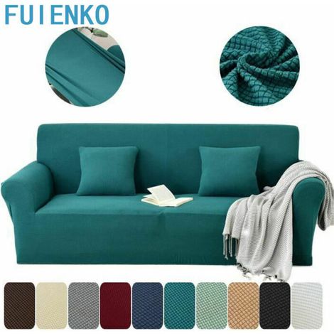 JSSEVN - Stretchable 2-seater sofa cover in polyester and spandex – Size 145-185 cm – Antibacterial and machine washable (1/4)