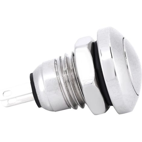 1A 24V 8mm Mini interrupteur d'alimentation à bouton-poussoir momentané de voiture étanche en laiton nickelé (1/5)