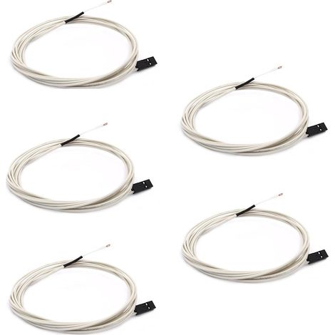 pcs NTC 3950 100K Thermistor with 1 Meter of Wiring and Female Pin Head for RepRap 3D Printer Extruder Heated Bed Pre-wired or Hot End (1/5)